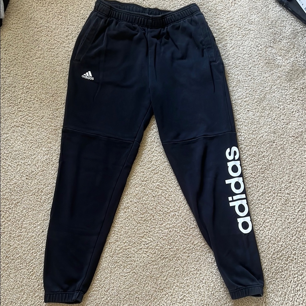 Adidas Mens Black Jogger Pants
